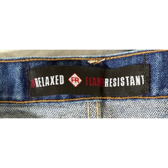 Wrangler FR Flame Resistant Relaxed Fit Jeans 38x32 HRC2 Arc Rating 23.8 ATPV Bl - Picture 4 of 7